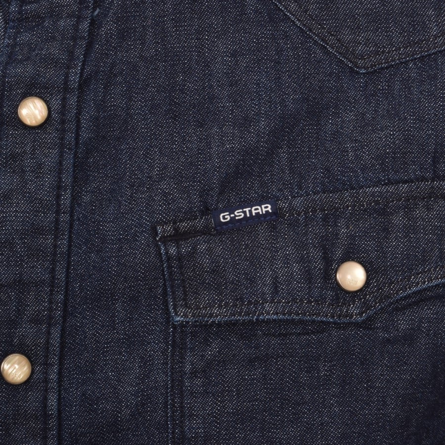 Alternative Image for ProductG Star Raw Slim 3301 Long Sleeved Shirt Navy3